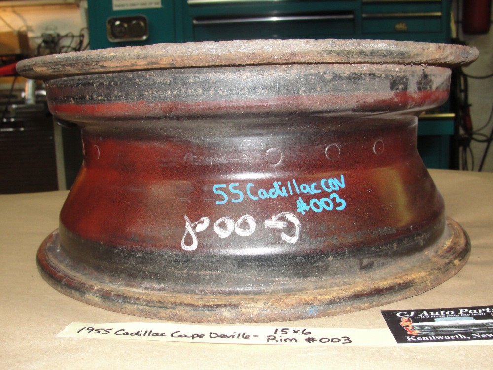 OEM 1948 1949 1950 1951 1952 1953 1954 1955 Cadillac Deville Fleetwood STEEL WHEEL RIM #003 15 X 6 KELSEY HAYS - Image 10