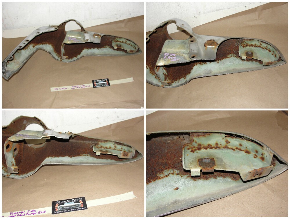 OEM 1958 Cadillac Deville Eldorado Fleetwood RIGHT PASSENGER SIDE FRONT BUMPER END UPPER #3511150 - Image 10