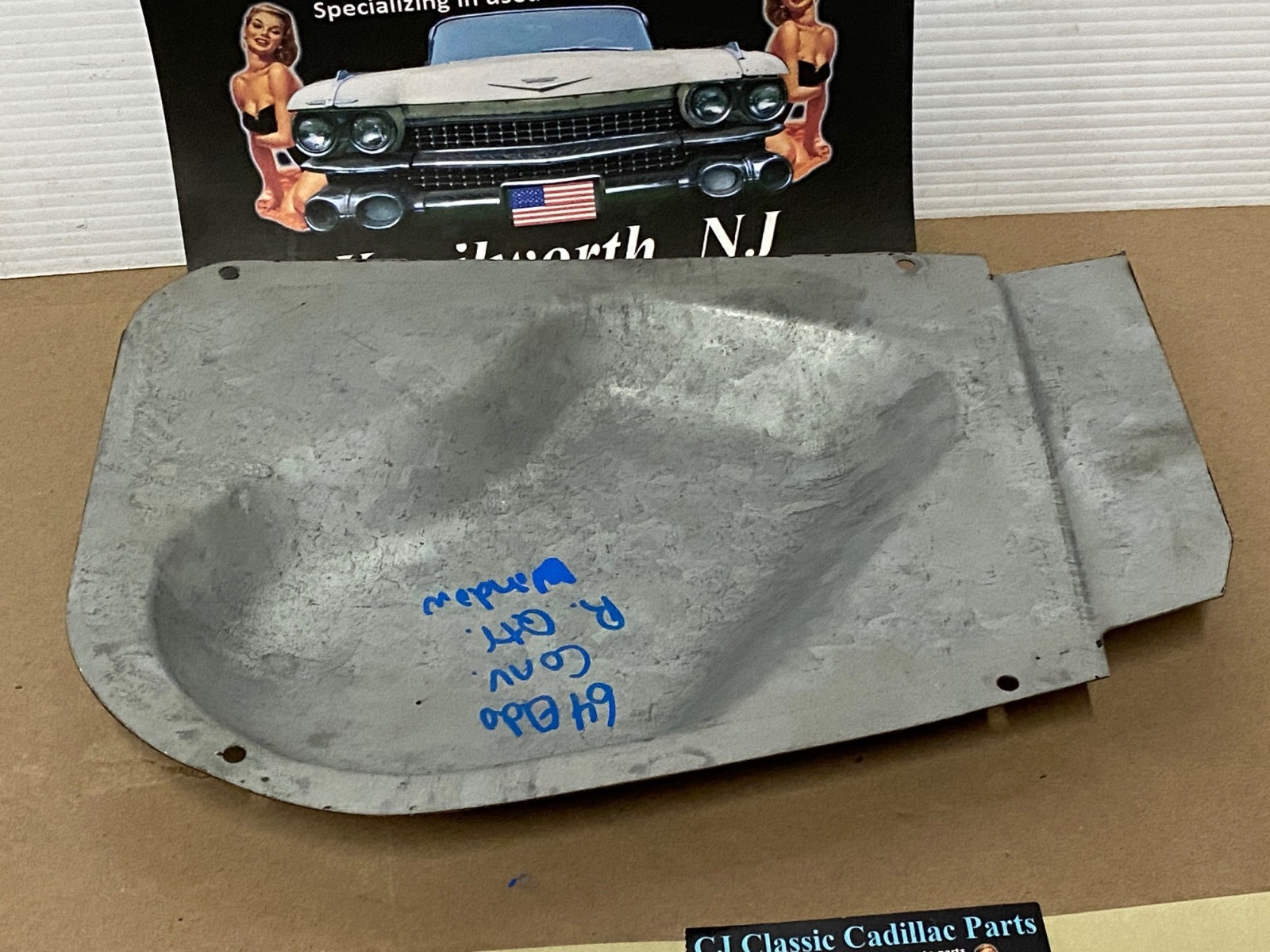OEM 1961 1962 1963 1964 Cadillac Deville Eldorado Convertible Chevrolet Impala Convertible RIGHT PASSENGER SIDE REAR QUARTER WINDOW REGULATOR ACCESS PANEL COVER - Image 3