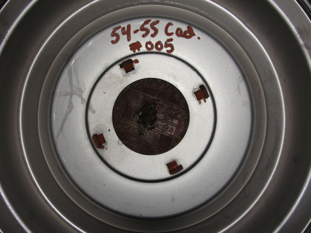 OEM 1954 1955 Cadillac Deville Eldorado Fleetwood 15" HUBCAP HUB CAP WHEEL COVER w/ CENTER CAP MEDALLION #005 - Image 10