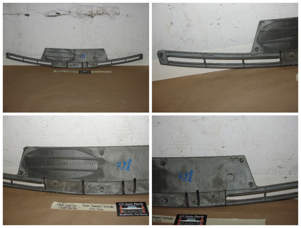 OEM 1965 Cadillac Deville Eldorado Fleetwood Calais DASH FRONT SPEAKER DEFROSTER GRILL TRIM COVER #1482909 - Image 10