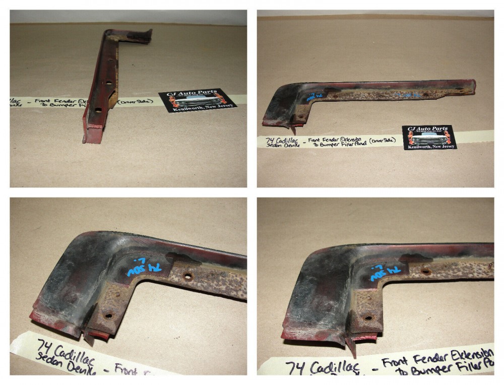 OEM 1974 Cadillac Deville Fleetwood Calais LEFT FRONT FENDER CORNER LIGHT EXTENSION BUMPER FILLERS PANEL #1603201 - Image 10