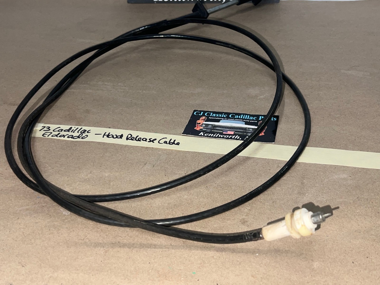 OEM 1971 1972 1973 Cadillac Deville Fleetwood Calais Eldorado Commercial Chassis HOOD RELEASE CABLE HANDLE LEVER CONTROL - Image 9