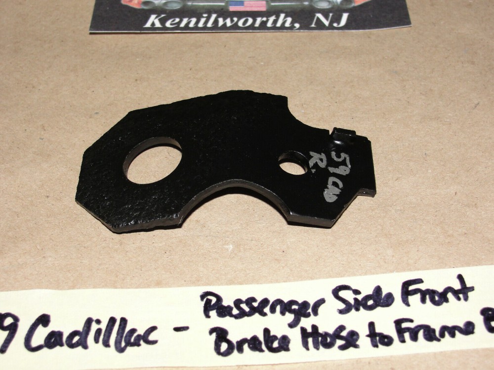 OEM 1959 1960 Cadillac Deville Eldorado Fleetwood RIGHT PASSENGER SIDE FRONT BRAKE HOSE TO FRAME MOUNTING BRACKET - Image 10