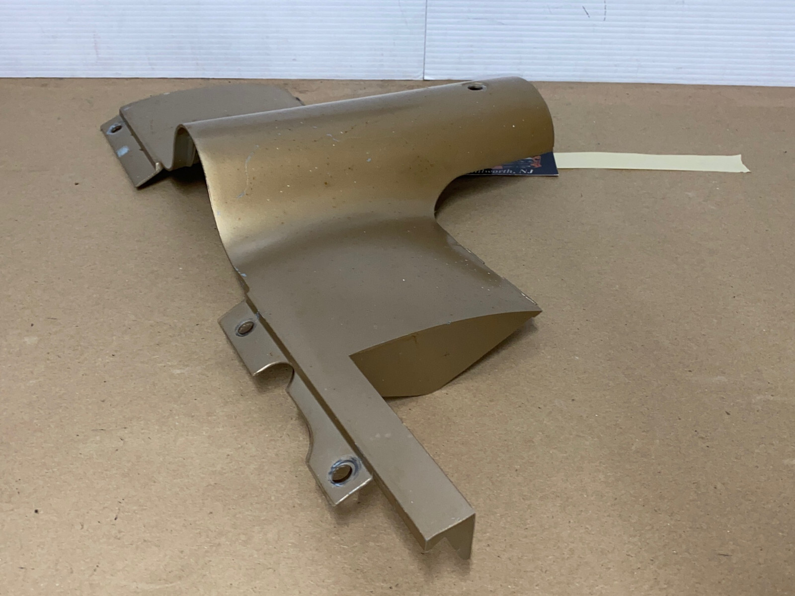 OEM 1961 Cadillac Deville Eldorado Fleetwood LOWER DASH UNDER COLUMN BEZEL TRIM * TAN/LIGHT BROWN * #1475194 - Image 4