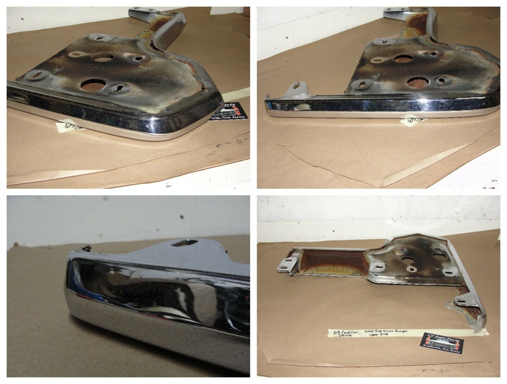 OEM 1965 Cadillac Deville Eldorado Fleetwood Calais LEFT DRIVER SIDE FRONT BUMPER UPPER END #35113312 - Image 10