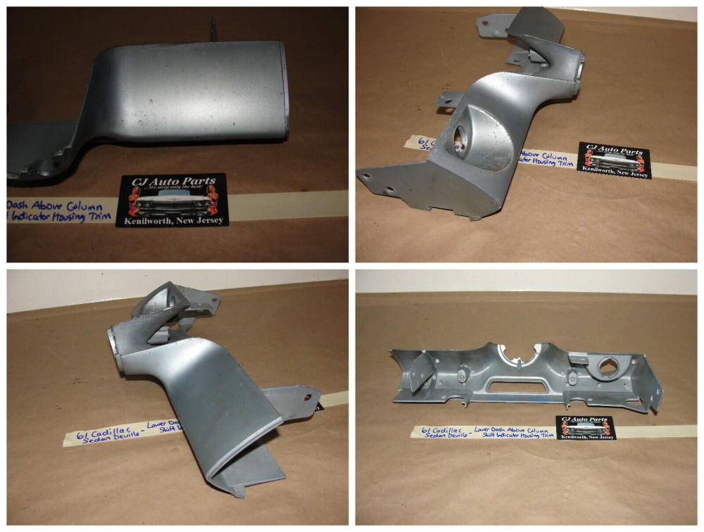 OEM 1961 Cadillac Deville Eldorado Fleetwood LEFT LOWER DASH ABOVE COLUMN SHIFT INDICATOR HOUSING TRIM #1475193 - Image 10