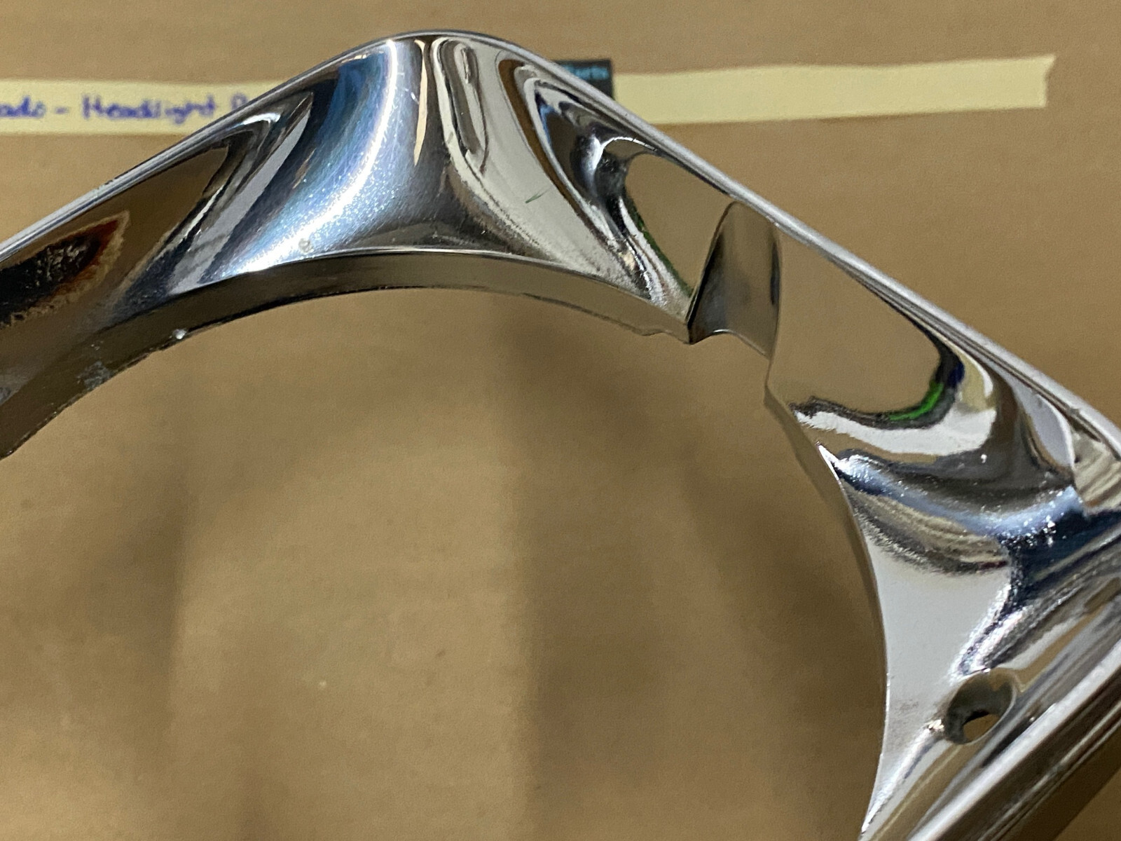 OEM 1971 1973 1974 Cadillac Eldorado HEADLIGHT BEZEL CHROME COVER TRIM #1494987 - Image 10