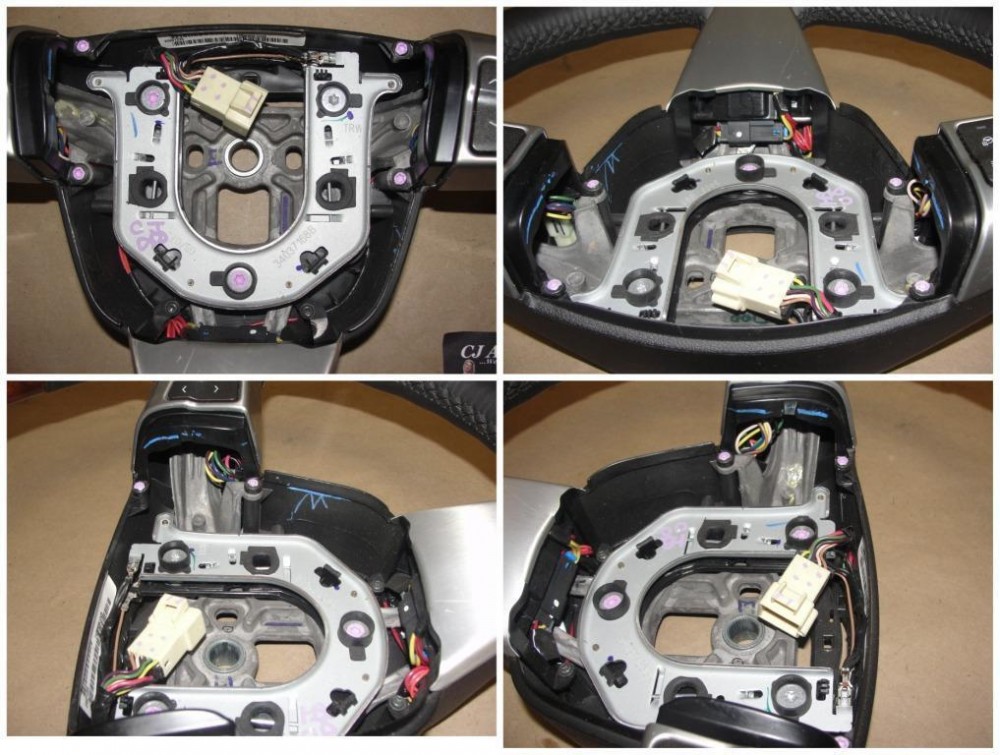 OEM 2008 2009 Cadillac STS EBONY CASHMERE HEATED LEATHER & WOODGRAIN STEERING WHEEL #25921226/34037168B Ebony/Black & Wood Grain - Image 10