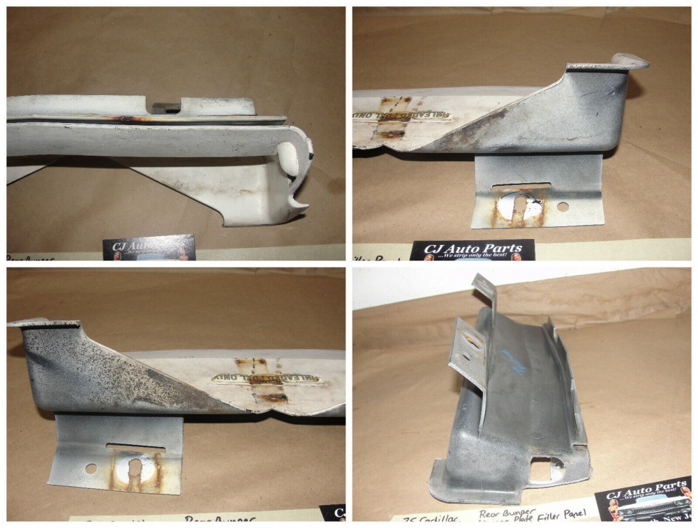 OEM 1974 1975 1976 Cadillac Fleetwood Deville Calais REAR BUMPER LICENSE PLATE CENTER FILLERS PANEL TRIM COVER #1603560 - Image 10