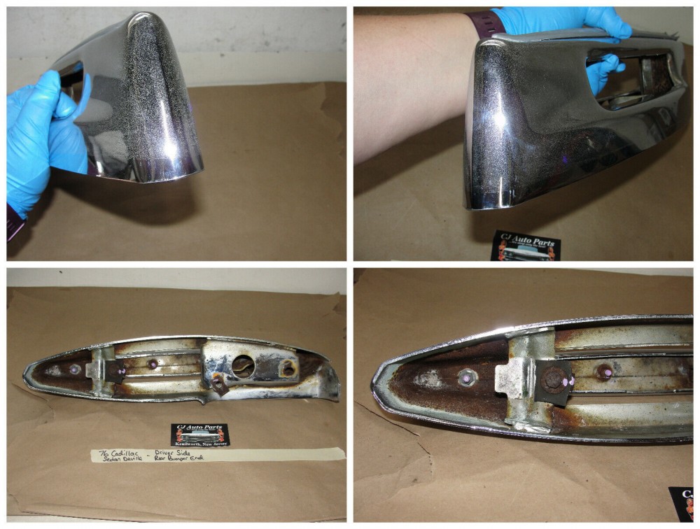 OEM 1974 1975 1976 Cadillac Deville Calais Fleetwood LEFT DRIVER SIDE BACK REAR BUMPER END #3515870 - Image 10