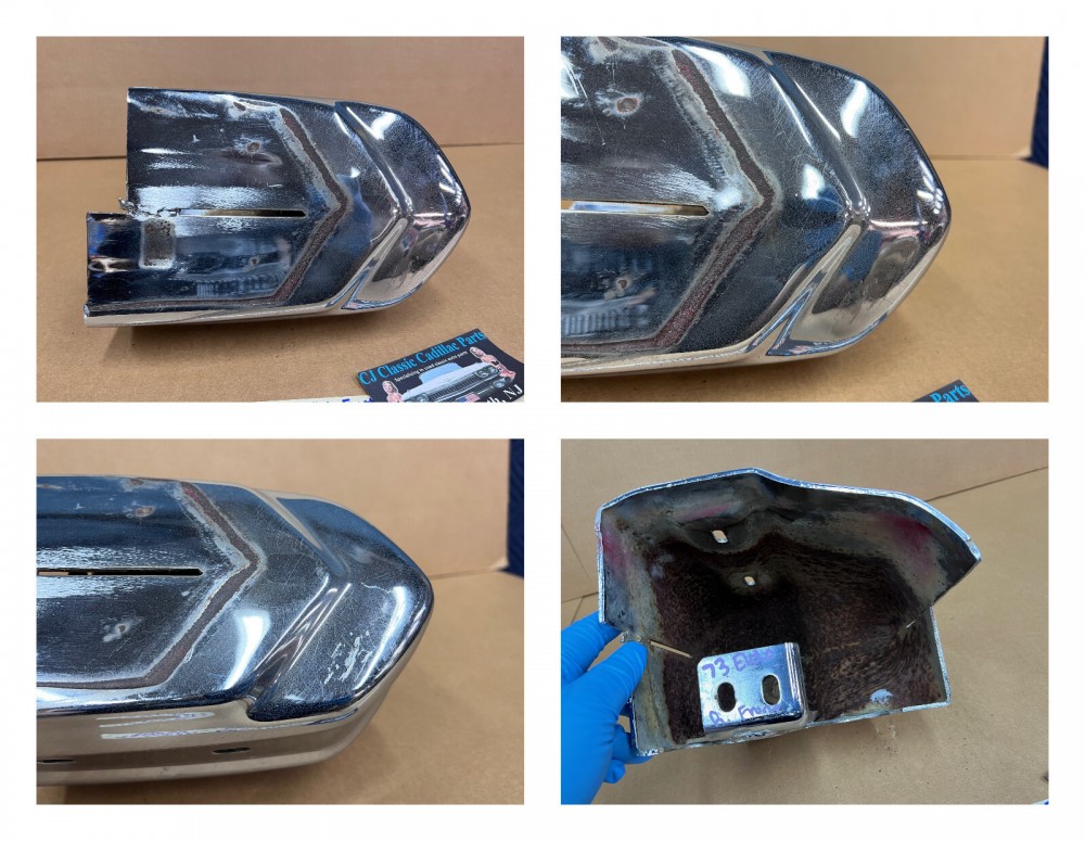 OEM 1973 Cadillac Eldorado RIGHT PASSENGER SIDE FRONT BUMPER END LOWER #3515595 - Image 11