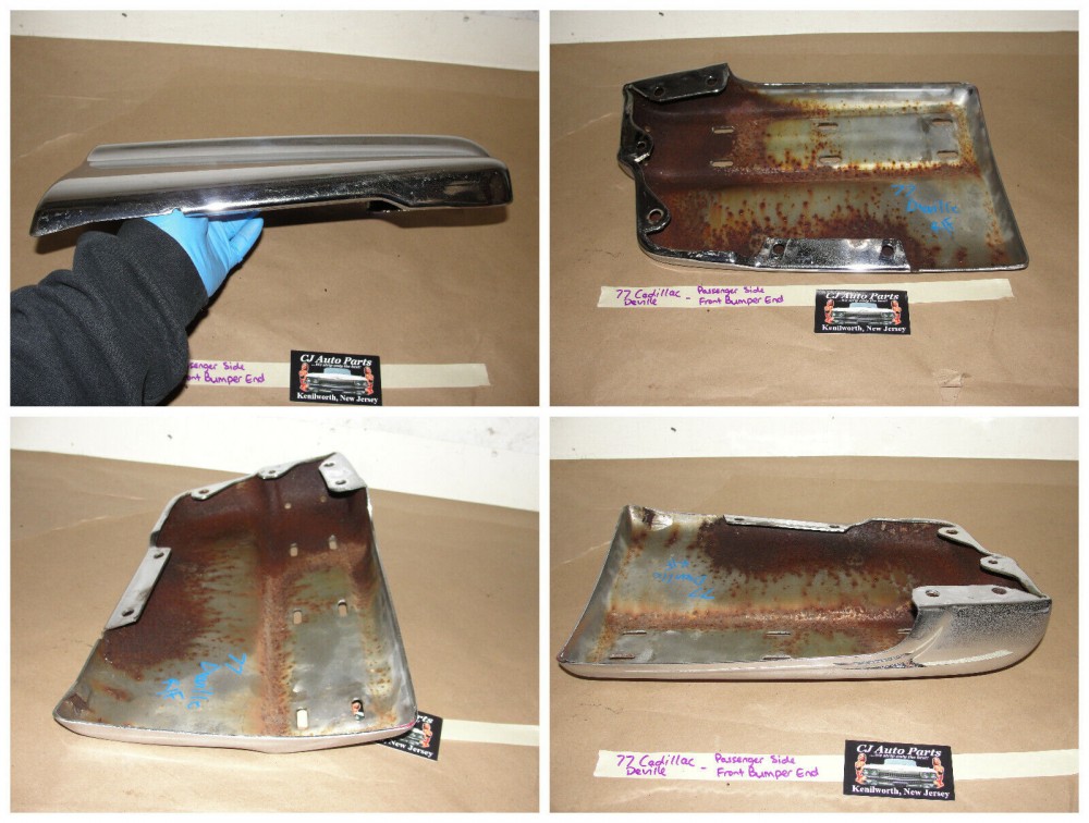 OEM 1977 1978 1979 Cadillac Deville Fleetwood RIGHT PASSENGER SIDE FRONT BUMPER END CORNER #1616191 - Image 11