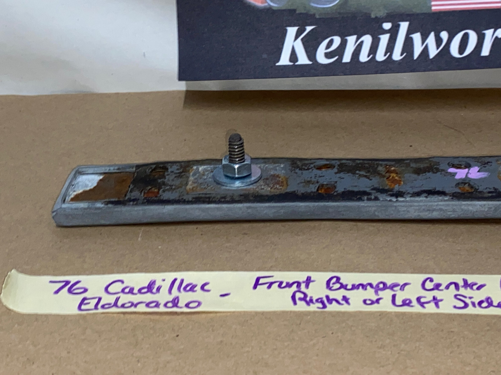 OEM 1975 1976 1977 1978 CADILLAC ELDORADO FRONT BUMPER CENTER BAR IMPACT STRIP CUSHION W/STUDS #1605272 LEFT OR RIGHT SIDE - Image 9
