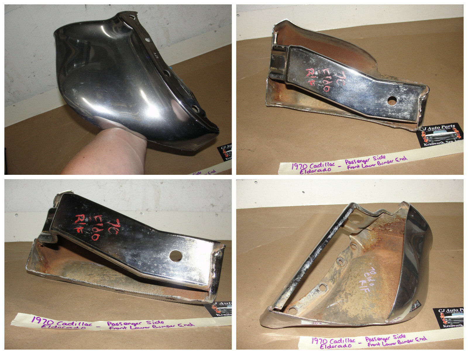 OEM 1967 1968 1969 1970 Cadillac Eldorado RIGHT PASSENGER SIDE LOWER FRONT BUMPER END CORNER #3513942 - Image 11