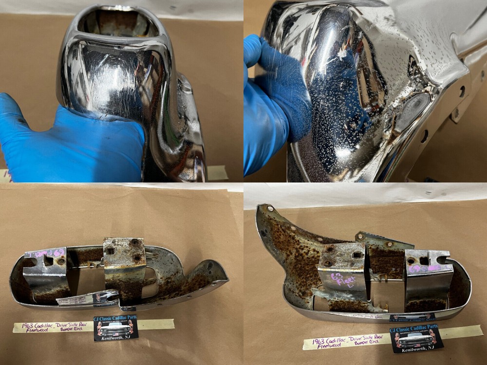 OEM 1963 Cadillac Fleetwood Deville Eldordo LEFT DRIVER SIDE REAR BUMPER END TAIL LIGHT HOUSING #3512757 - Image 11