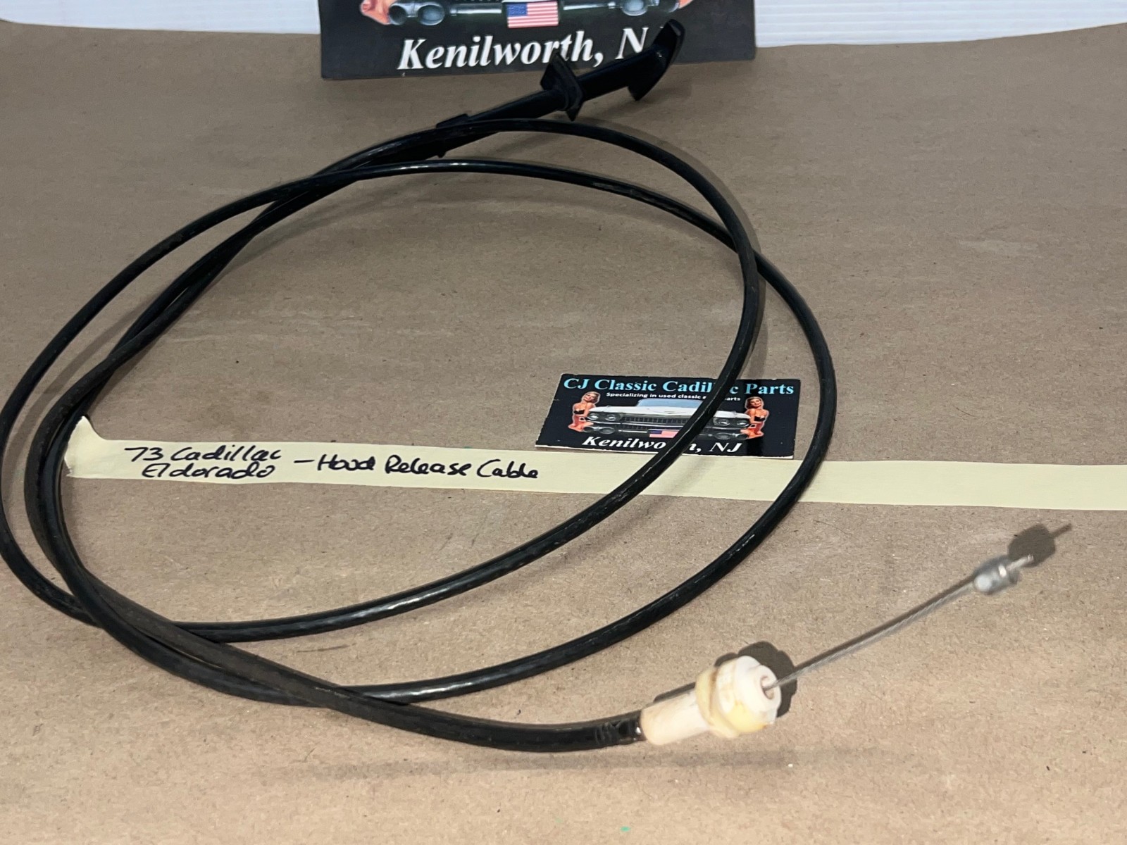 OEM 1971 1972 1973 Cadillac Deville Fleetwood Calais Eldorado Commercial Chassis HOOD RELEASE CABLE HANDLE LEVER CONTROL - Image 8