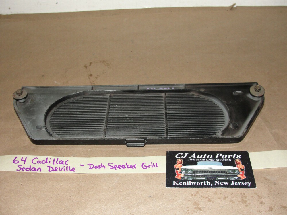 OEM 1963 1964 Cadillac Deville Eldorado Fleetwood DASH SPEAKER GRILL COVER TRIM BLACK #1479040 - Image 11