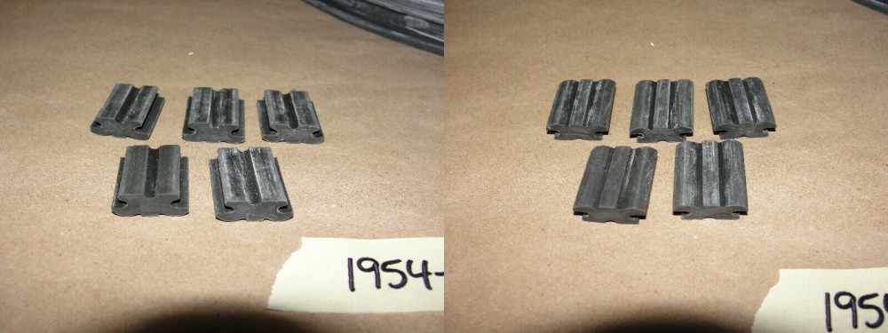 NEW 1954 1955 1956 CADILLAC ELDORADO DEVILLE HOOD TO COWL WEATHERSTRIP SEAL WITH BUMPER BLOCK PLUGS - Image 11