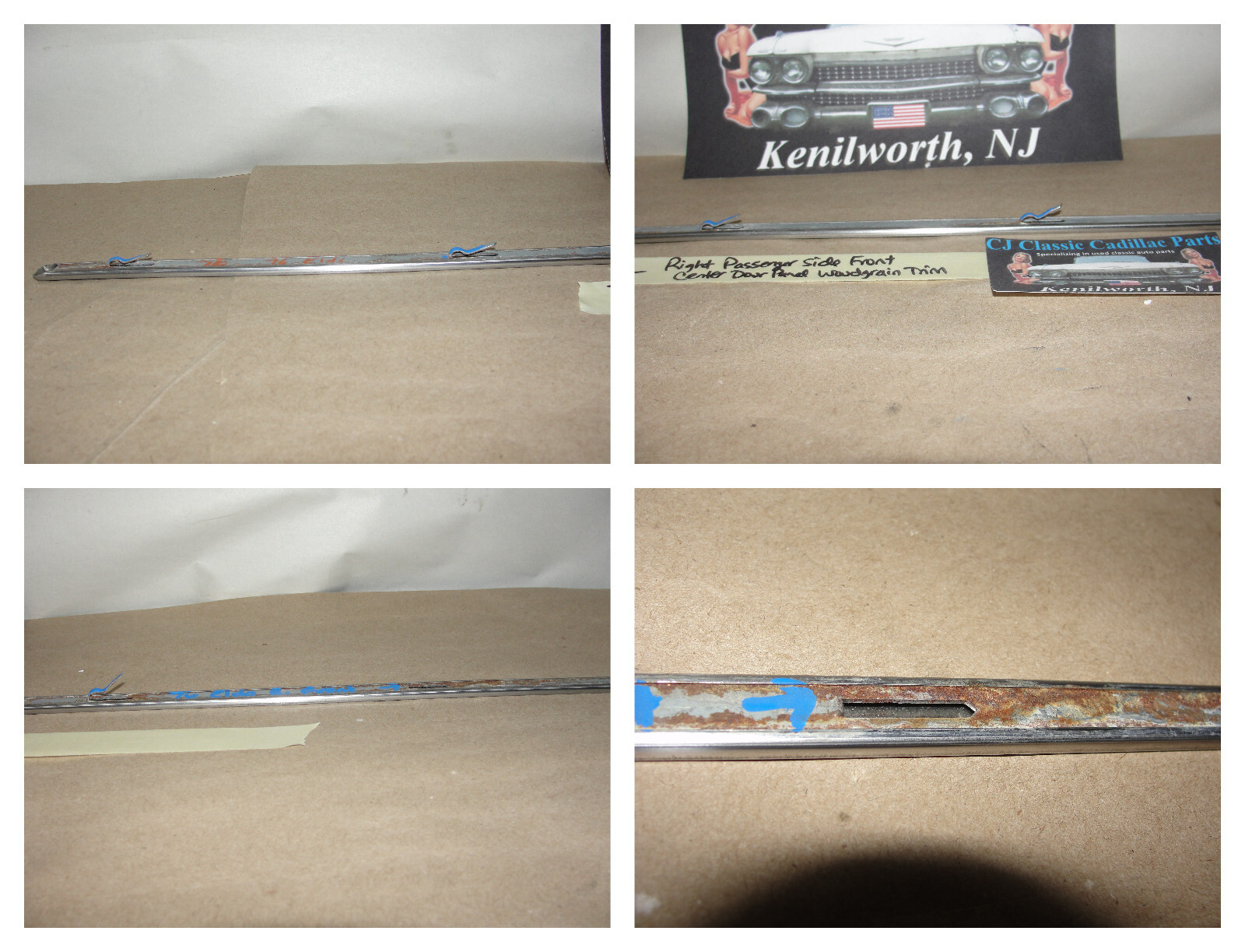 OEM 1972 1973 1974 1975 1976 Cadillac Eldorado 2DR RIGHT PASS SIDE FRONT DOOR PANEL CENTER MOLDING TRIM - Image 11