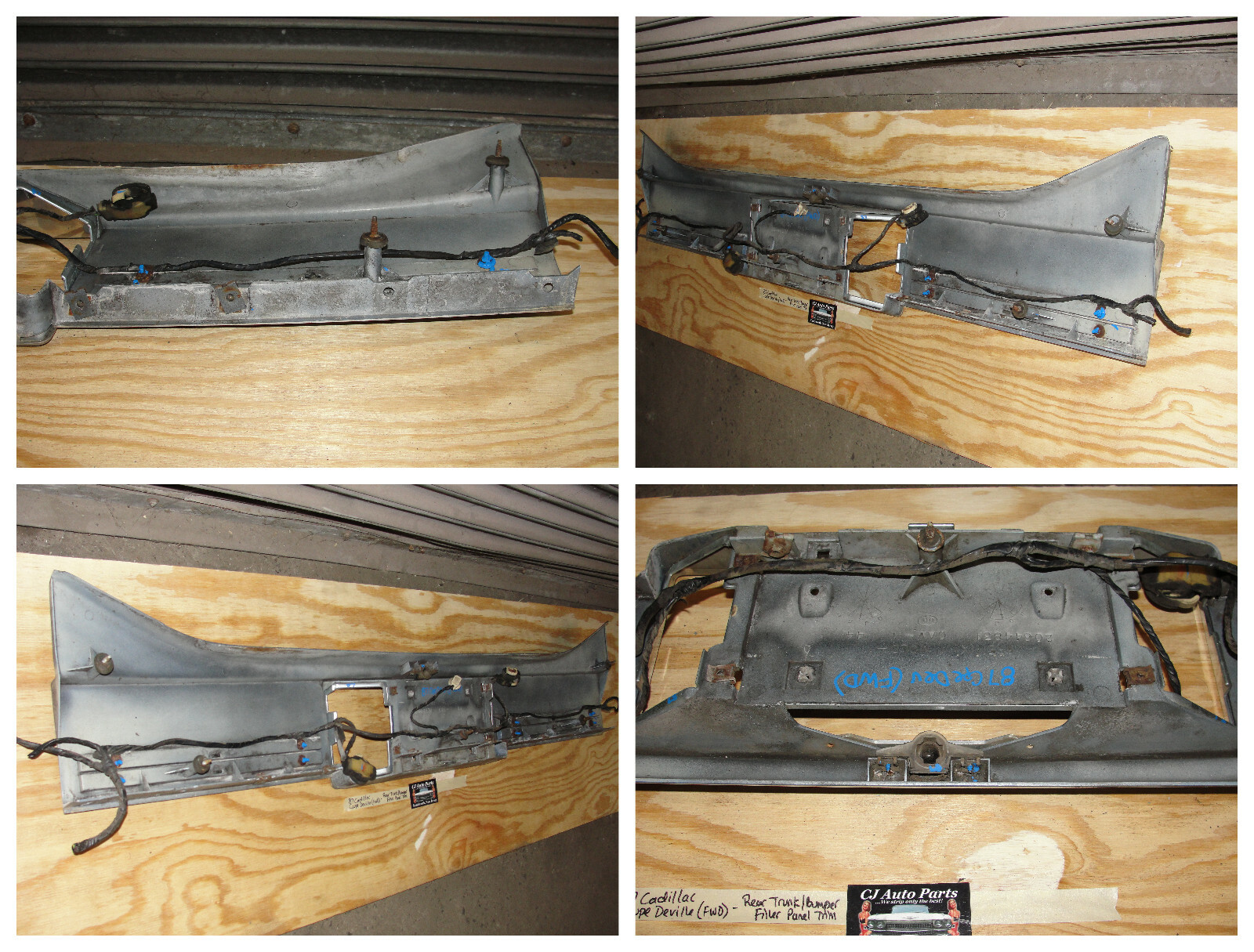 OEM 1985 1986 1987 1988 Cadillac Deville Fleetwood FWD REAR TRUNK BUMPER FILLER PANEL TRIM WITH REFLECTORS FILLERS #20644831 - Image 11