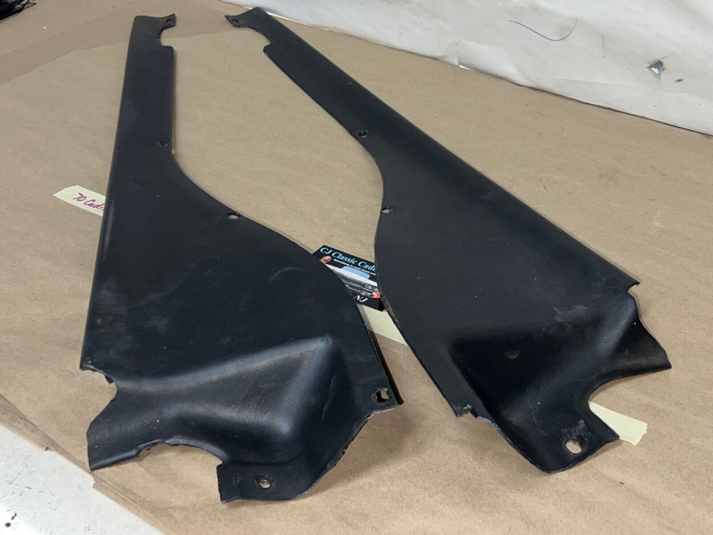 OEM 1970 Cadillac Eldorado RIGHT & LEFT REAR TRUNK TO BUMPER FILLERS PANELS TRIM COVER - Image 11