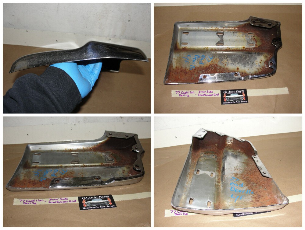 OEM 1977 1978 1979 Cadillac Deville Fleetwood LEFT DRIVER SIDE FRONT BUMPER END CORNER #1616190 - Image 10