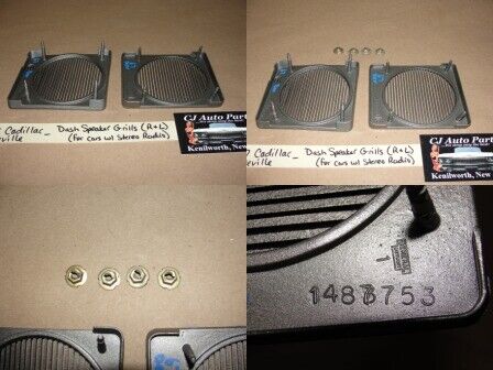OEM 1967 1968 Cadillac Deville Eldorado Fleetwood Calais DASH STEREO SPEAKER GRILLS COVER TRIM - RIGHT & LEFT #1487754/#1493059/#1487753/#1487754 - Image 11