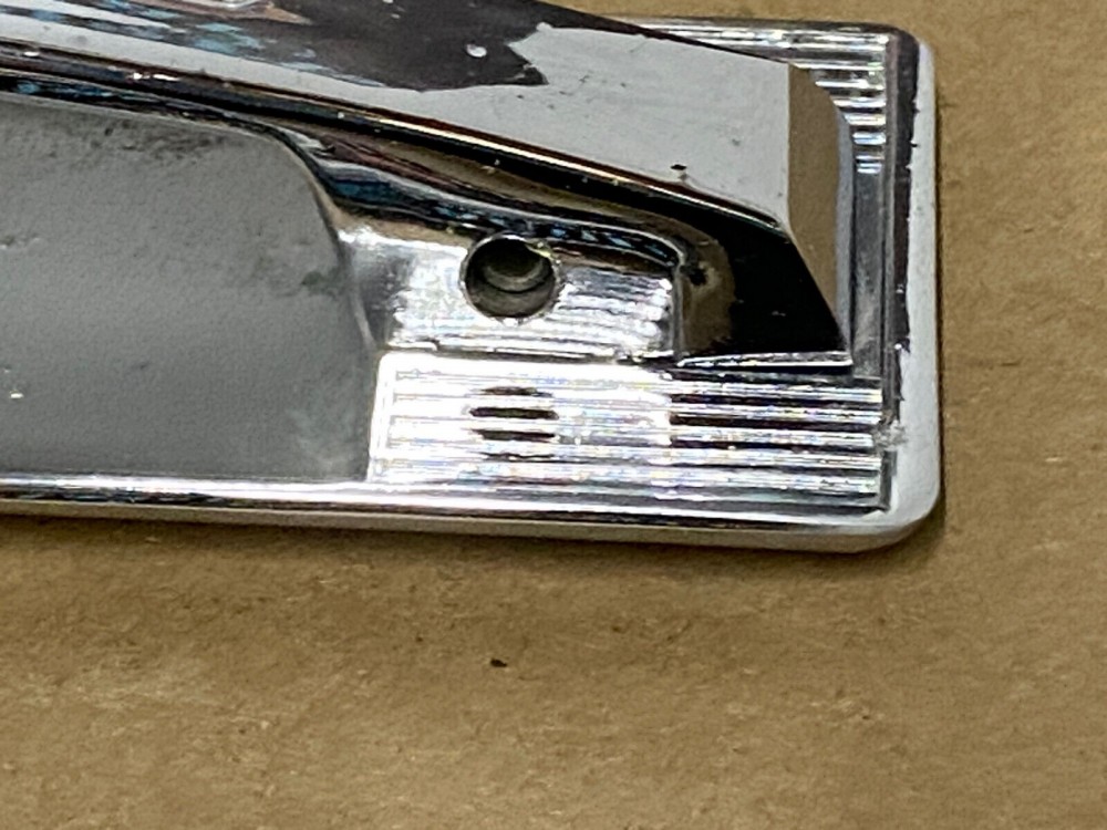 OEM 1960 Cadillac Deville INTERIOR DOOR PULL HANDLE WITH BACK PLATE ESCUTCHEON TRIM #4780949/#4780948 - Image 11