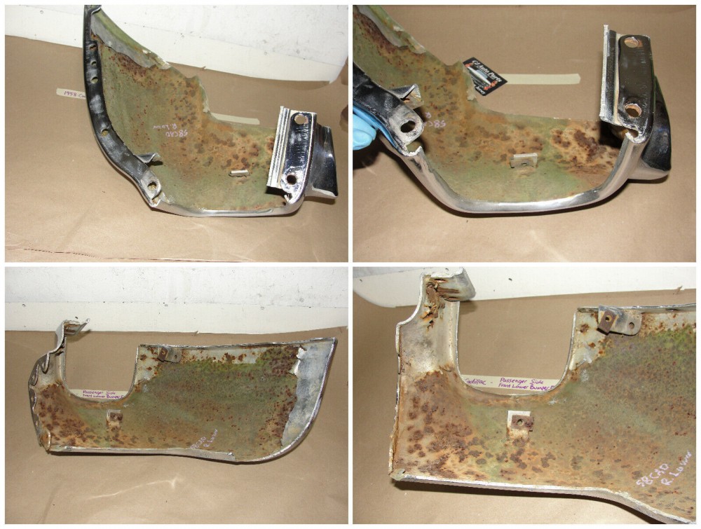 OEM 1958 Cadillac Deville Eldorado Fleetwood RIGHT PASSENGER SIDE FRONT BUMPER END LOWER #3511183 - Image 11