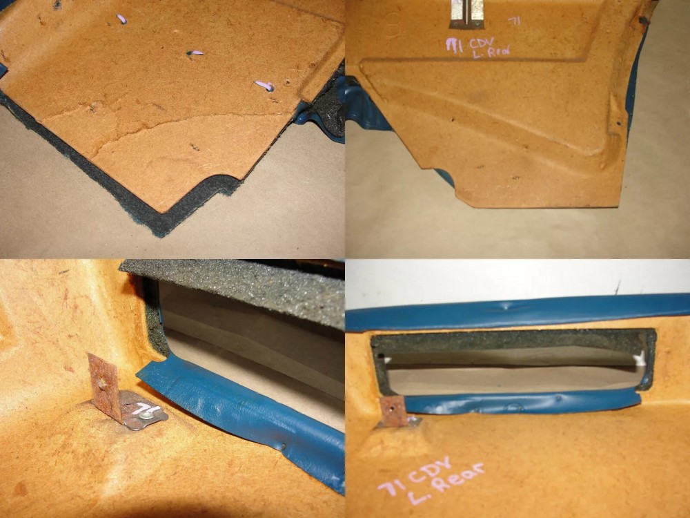 OEM 1971 1972 1973 Cadillac Coupe Deville Calais 2 Door LEFT DRIVER SIDE REAR LOWER DOOR QUARTER PANEL ARMREST - Image 11