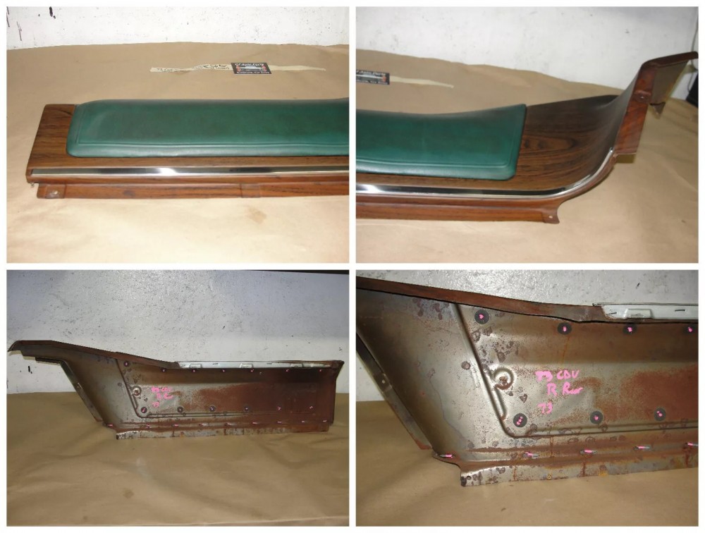 OEM 1973 Cadillac Coupe Deville Calais 2 Door RIGHT PASSENGER SIDE REAR UPPER DOOR QUARTER PANEL TRIM - Image 11