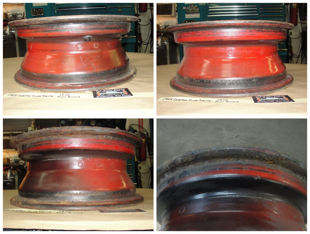 OEM 1948 1949 1950 1951 1952 1953 1954 1955 Cadillac Deville Fleetwood STEEL WHEEL RIM #003 15 X 6 KELSEY HAYS - Image 11