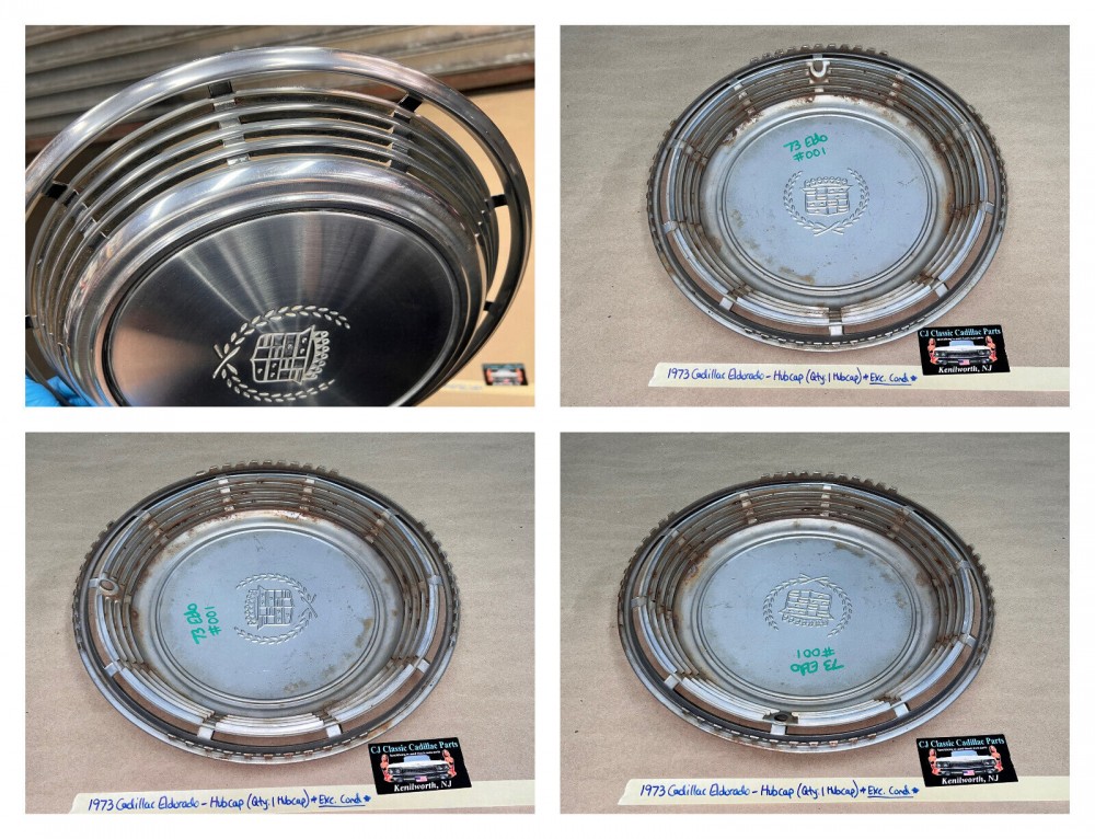 OEM 1972 1973 Cadillac Eldorado 15" HUBCAP WHEEL COVER #001 (Quantity: 1 Hub Cap) - Image 11