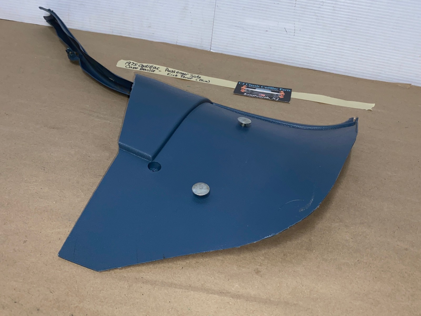 OEM 1971 1972 1973 1974 1975 1976 Cadillac Deville Eldorado Fleetwood Calais RIGHT PASSENGER SIDE LOWER KICK PANEL TRIM - BLUE - Image 5