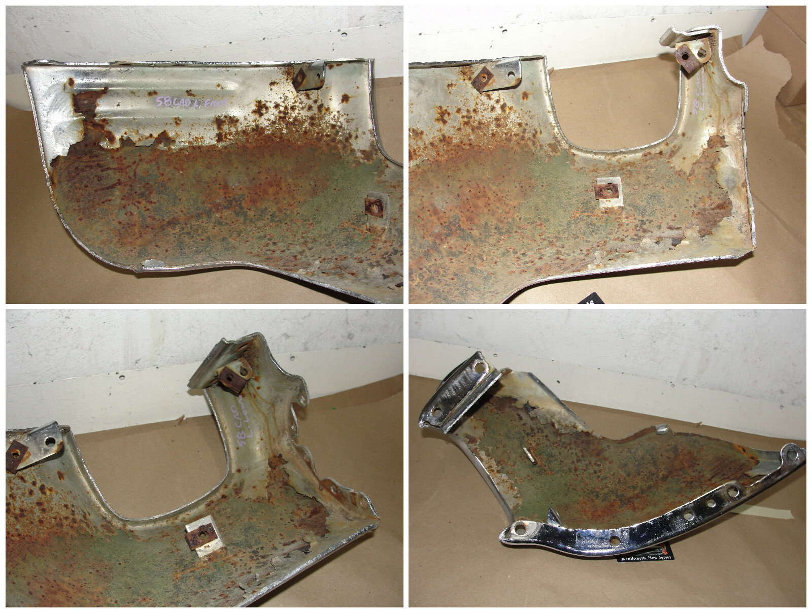 OEM 1958 Cadillac Deville Eldorado Fleetwood LEFT DRIVER SIDE FRONT BUMPER END LOWER #3511182 - Image 11