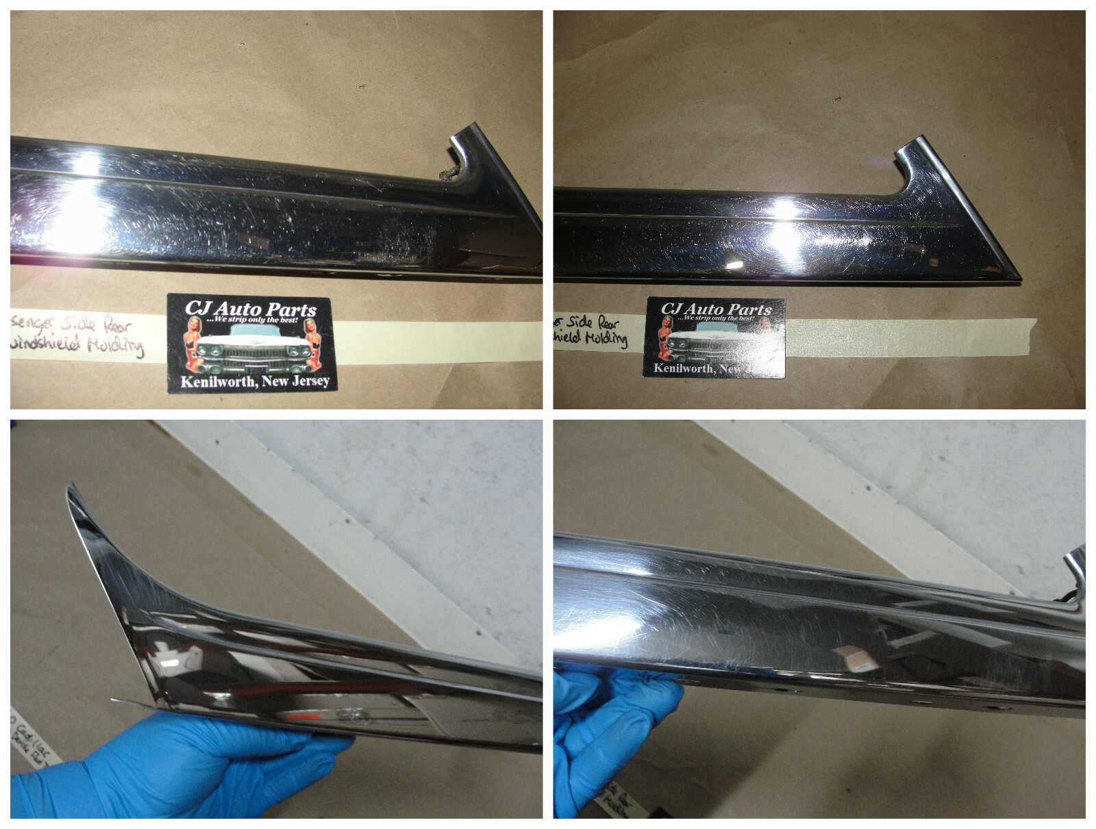 OEM 1960 Cadillac Sedan Deville Flat Top LEFT REAR WINDSHIELD WINDOW MOLDING TRIM #3631564 - Image 11