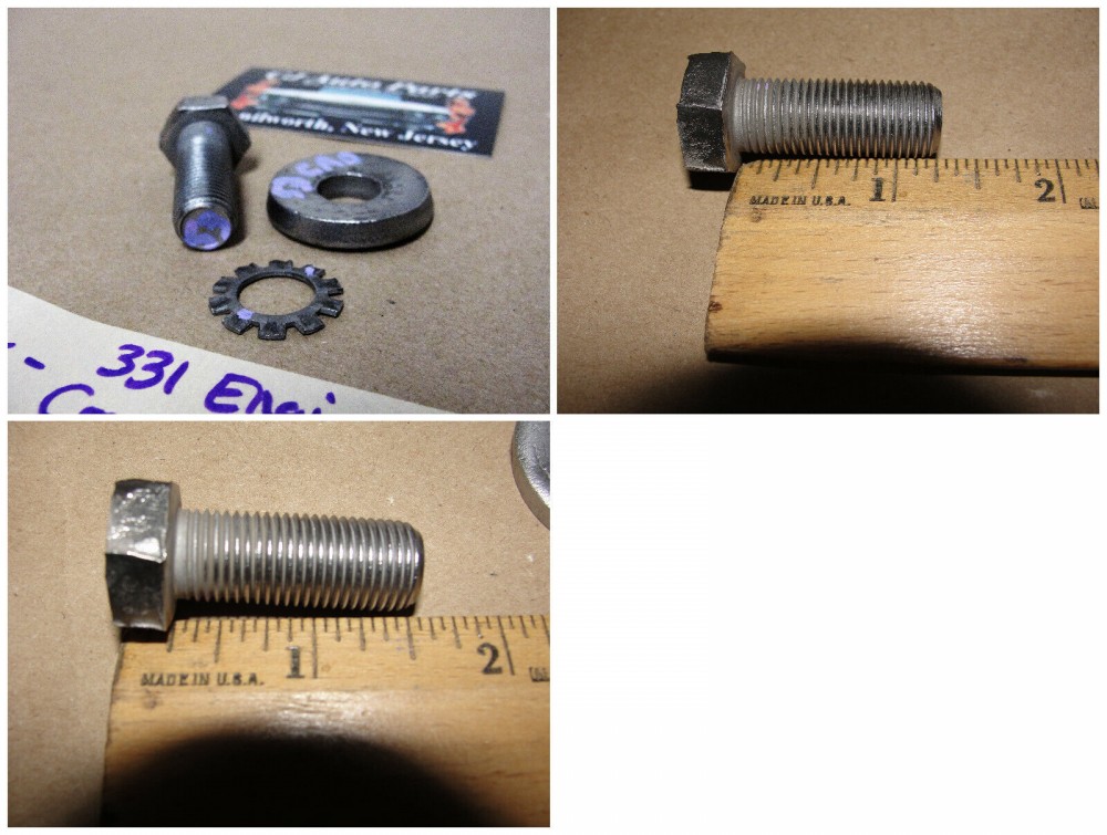 OEM 1948 1949 1950 1951 1952 1953 1954 1955 1956 1957 1958 Cadillac Deville Eldorado Fleetwood 331 ENGINE CRANK CRANKSHAFT BOLT & WASHER #1451724 - Image 12