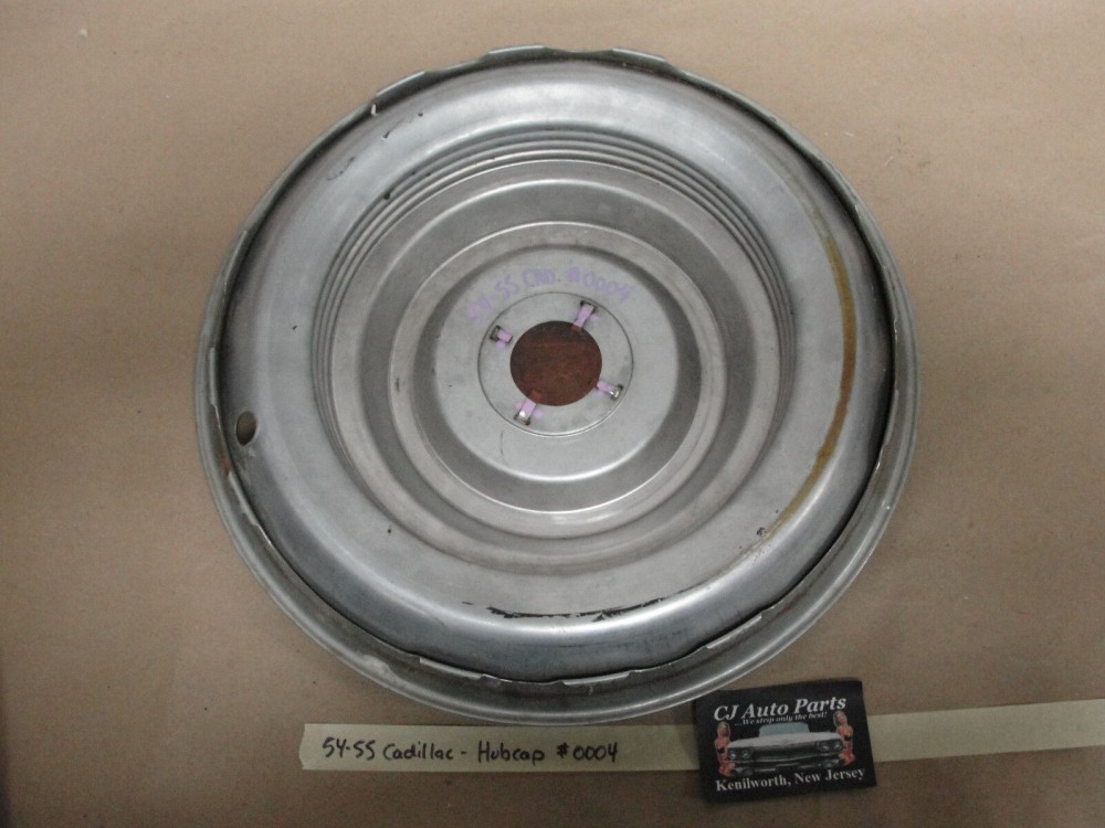 OEM 1954 1955 Cadillac Deville Eldorado Fleetwood 15" HUB CAP HUBCAP WHEEL COVER WITH CREST EMBLEM #0004 - Image 11