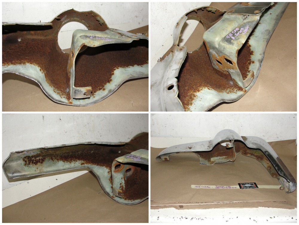 OEM 1958 Cadillac Deville Eldorado Fleetwood RIGHT PASSENGER SIDE FRONT BUMPER END UPPER #3511150 - Image 11