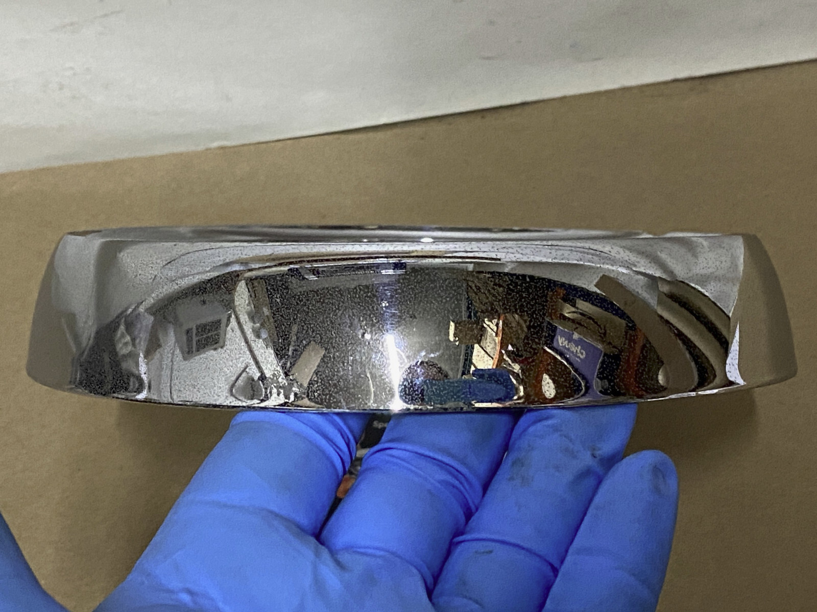 OEM 1962 Cadillac Deville Fleetwood Eldorado HEADLIGHT CHROME BEZEL DOOR TRIM #3512583/#1477656 - Image 11