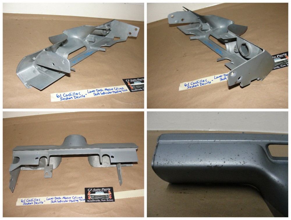 OEM 1961 Cadillac Deville Eldorado Fleetwood LEFT LOWER DASH ABOVE COLUMN SHIFT INDICATOR HOUSING TRIM #1475193 - Image 11