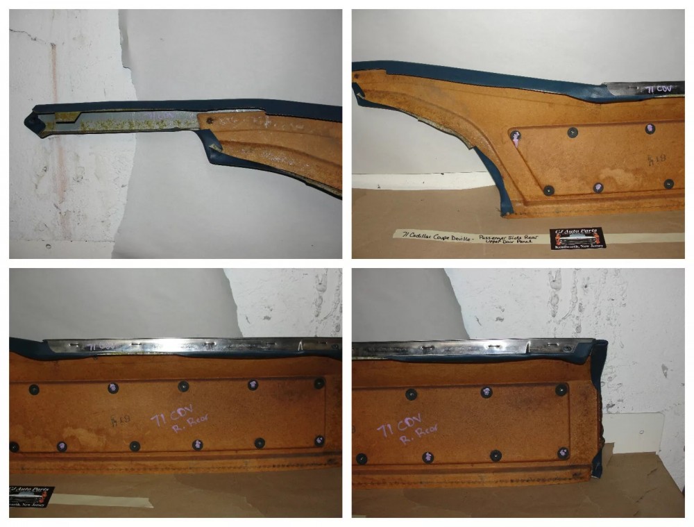 OEM 1971 1972 Cadillac Coupe Deville Calais Coupe RIGHT SIDE REAR UPPER QUARTER DOOR PANEL TRIM - Image 11