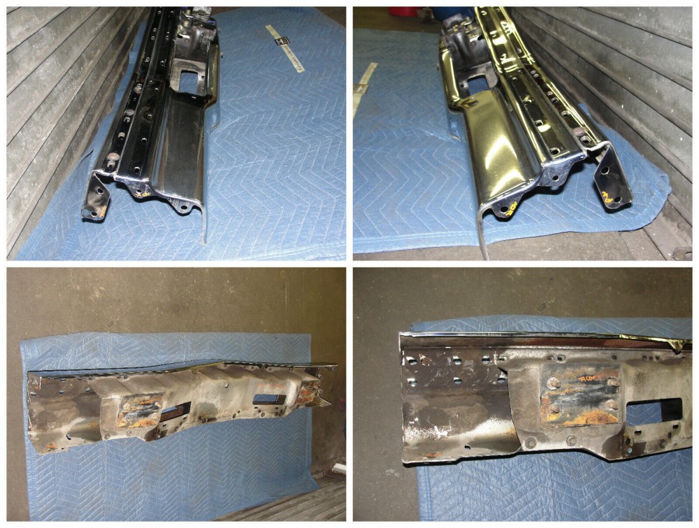 OEM 1977 1978 1979 Cadillac Deville Fleetwood FRONT BUMPER UPPER LOWER CENTER BAR #1609466/#1609467 - Image 11