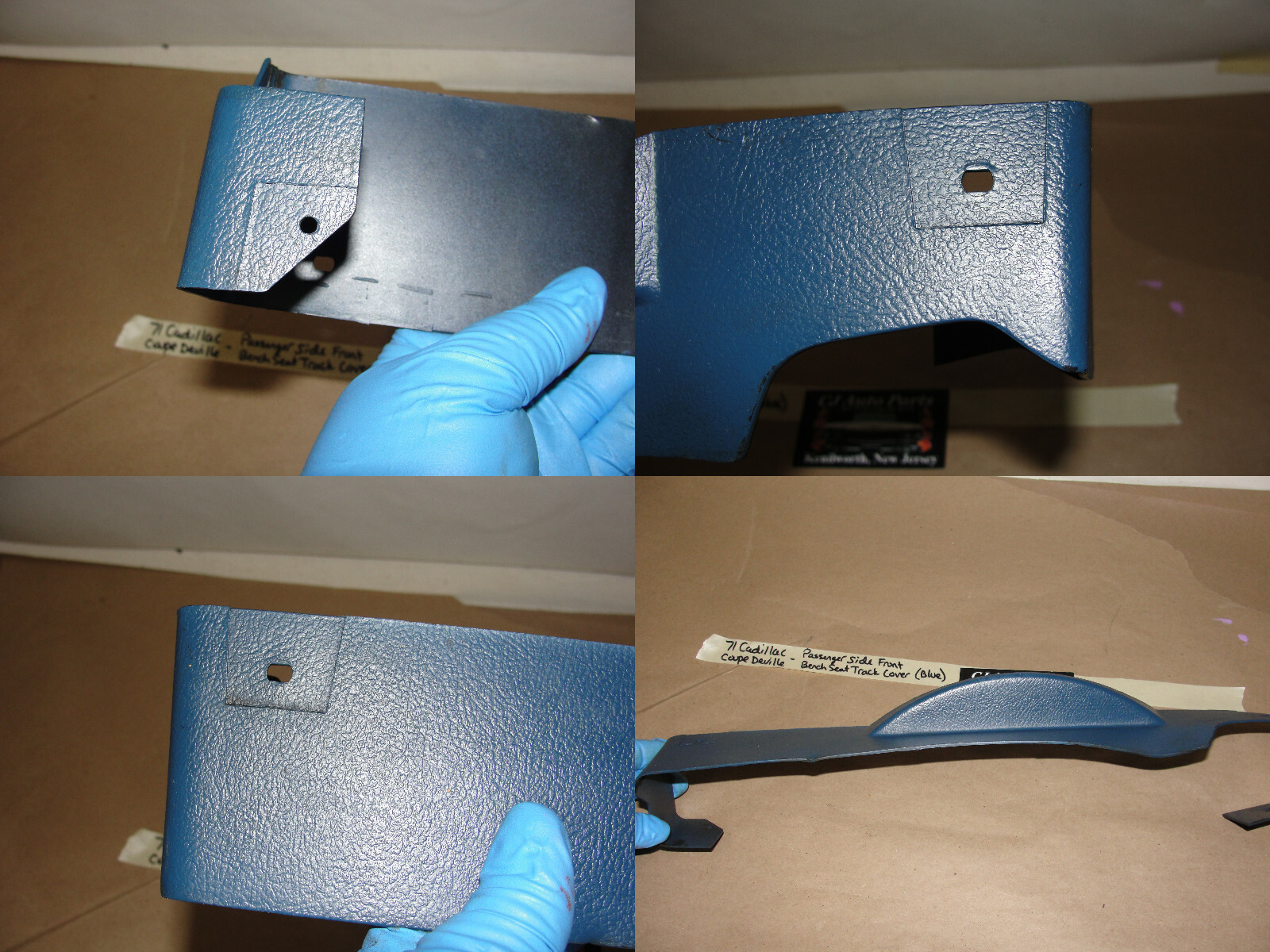 OEM 1971 1972 1973 1974 1975 1976 Cadillac Coupe Deville Calais Fleetwood RIGHT FRONT LOWER BENCH POWER SEAT TRACK COVER TRIM #9819075 - Image 11