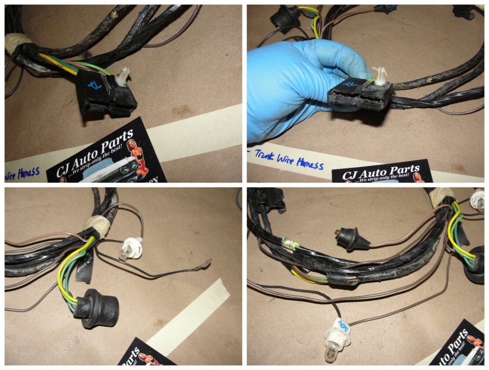 OEM 1971 1972 Cadillac Deville Eldorado Fleetwood TRUNK TAIL LIGHT GAS TANK WIRE HARNESS CONNECTORS - Image 11