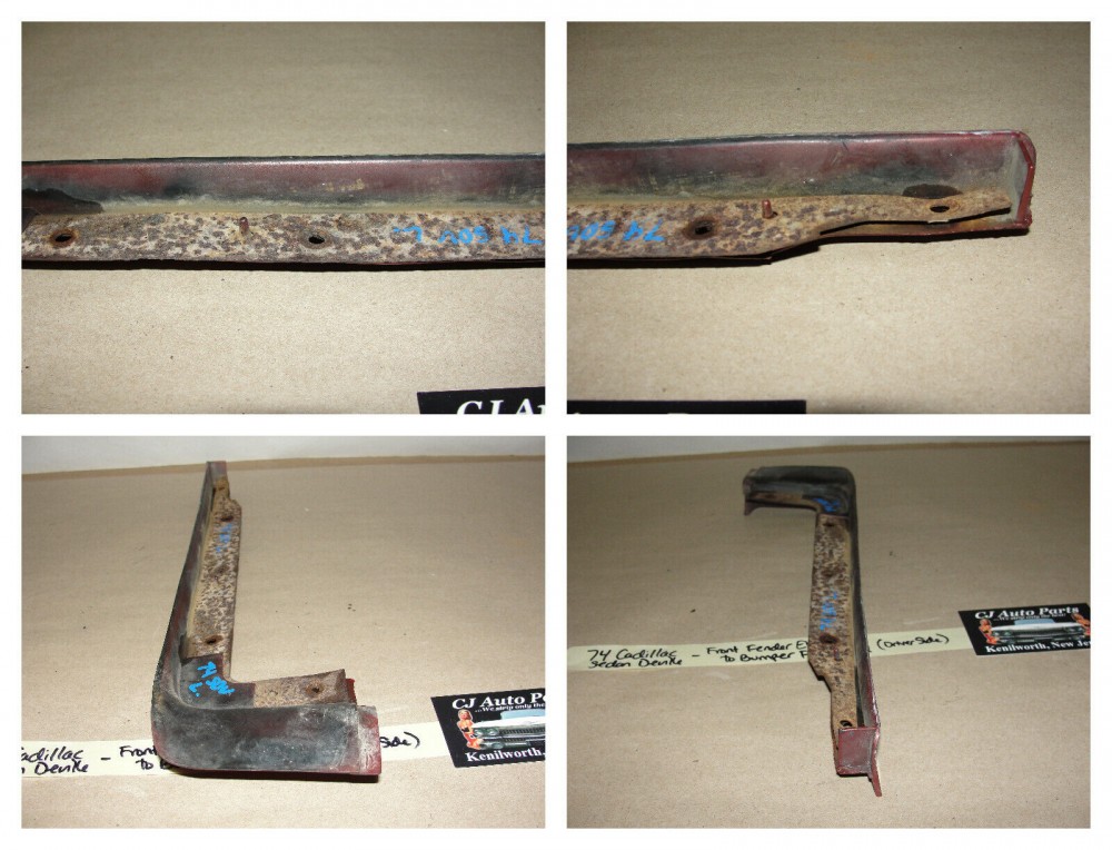 OEM 1974 Cadillac Deville Fleetwood Calais LEFT FRONT FENDER CORNER LIGHT EXTENSION BUMPER FILLERS PANEL #1603201 - Image 11