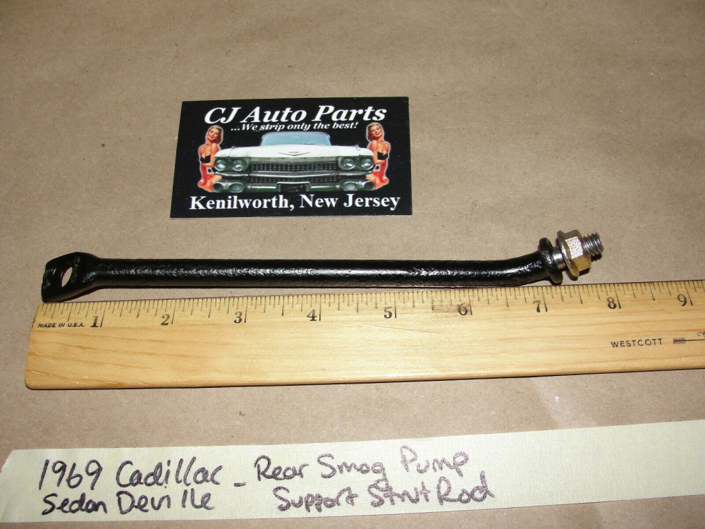 OEM 1968 1969 Cadillac Deville Fleetwood Eldorado Calais SECONDARY A.I.R. INJECTION SMOG PUMP BRACKET SUPPORT ROD - Image 3