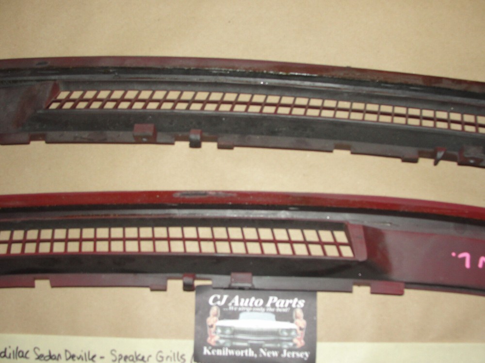OEM 1974 1975 1976 Cadillac Deville Calais Fleetwood 1974 1975 1976 1977 1978 Eldorado DASH DEFROSTER SPEAKER GRILL VENT TRIM *DARK RED* #1602401/1602402 - Image 11