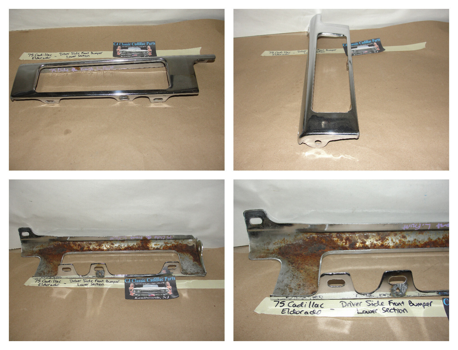 OEM 1975 1976 1977 1978 Cadillac Eldorado LEFT SIDE LOWER OUTER FRONT BUMPER TURN/PARK SURROUND #1605051 - Image 11